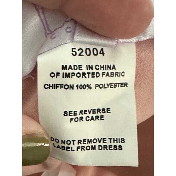 HAYLEY PAIGE OCCASIONS Formal Bridesmaid Dress Gown 52004 Rose Pink - Sz 12 NWT - Picture 7 of 8